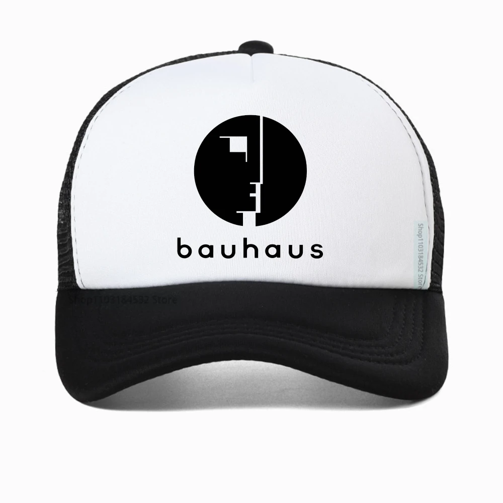 

Bauhaus Post Punk Goth Rock Fun Graphic Print baseball cap Male Fashion Street Comfortable sun hat mesh adjustable trucker hats