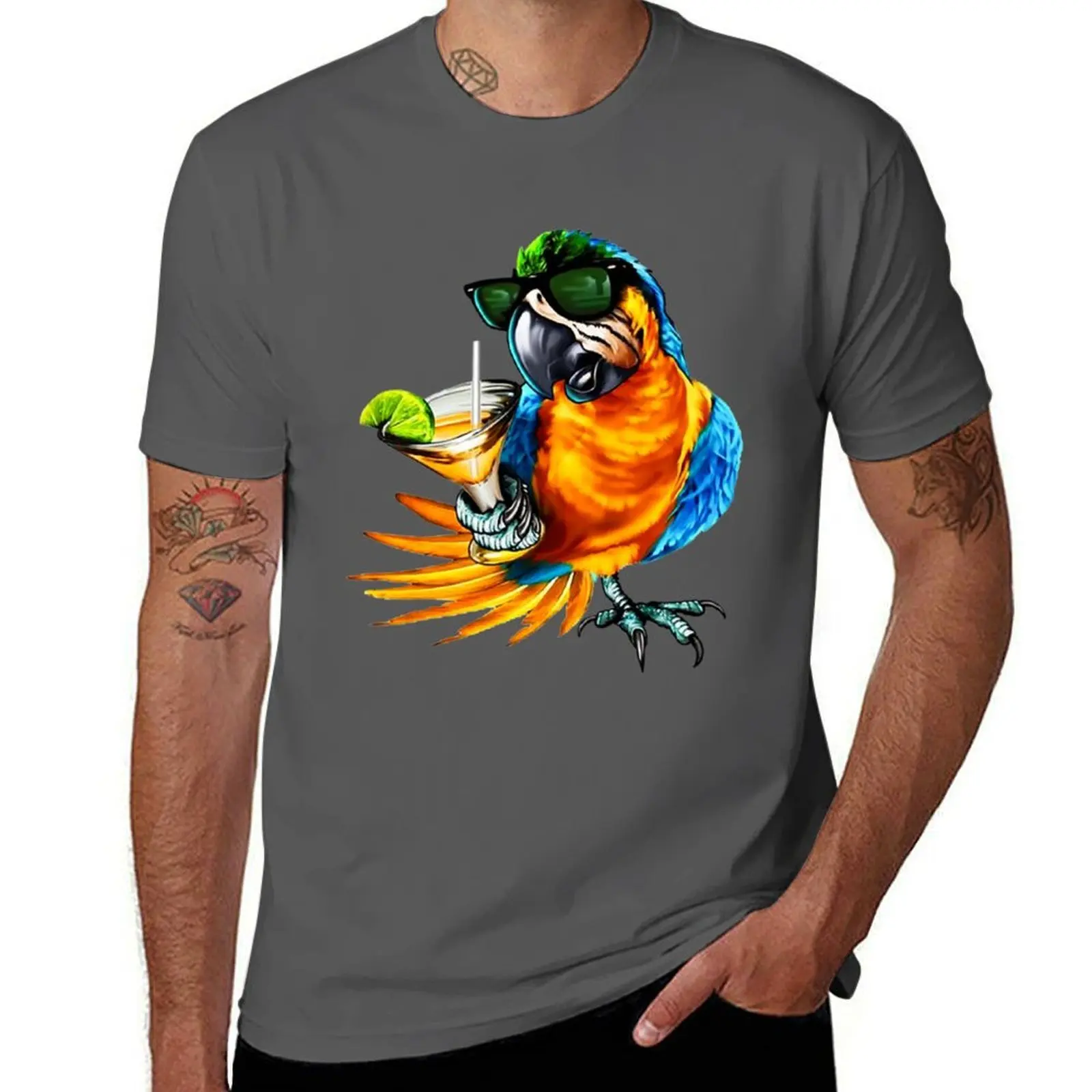 Camiseta zanahoria pájaro jimmy, camiseta para hombre, Camiseta de algodón pesado para hombre, Camiseta de algodón de alta calidad