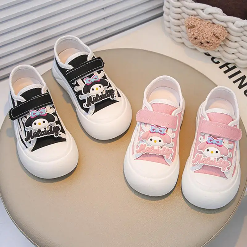 

Новая детская обувь с милым рисунком Sanrios My Melody, повседневная обувь, парусиновая обувь, красивая дышащая осенняя версия, модный подарок