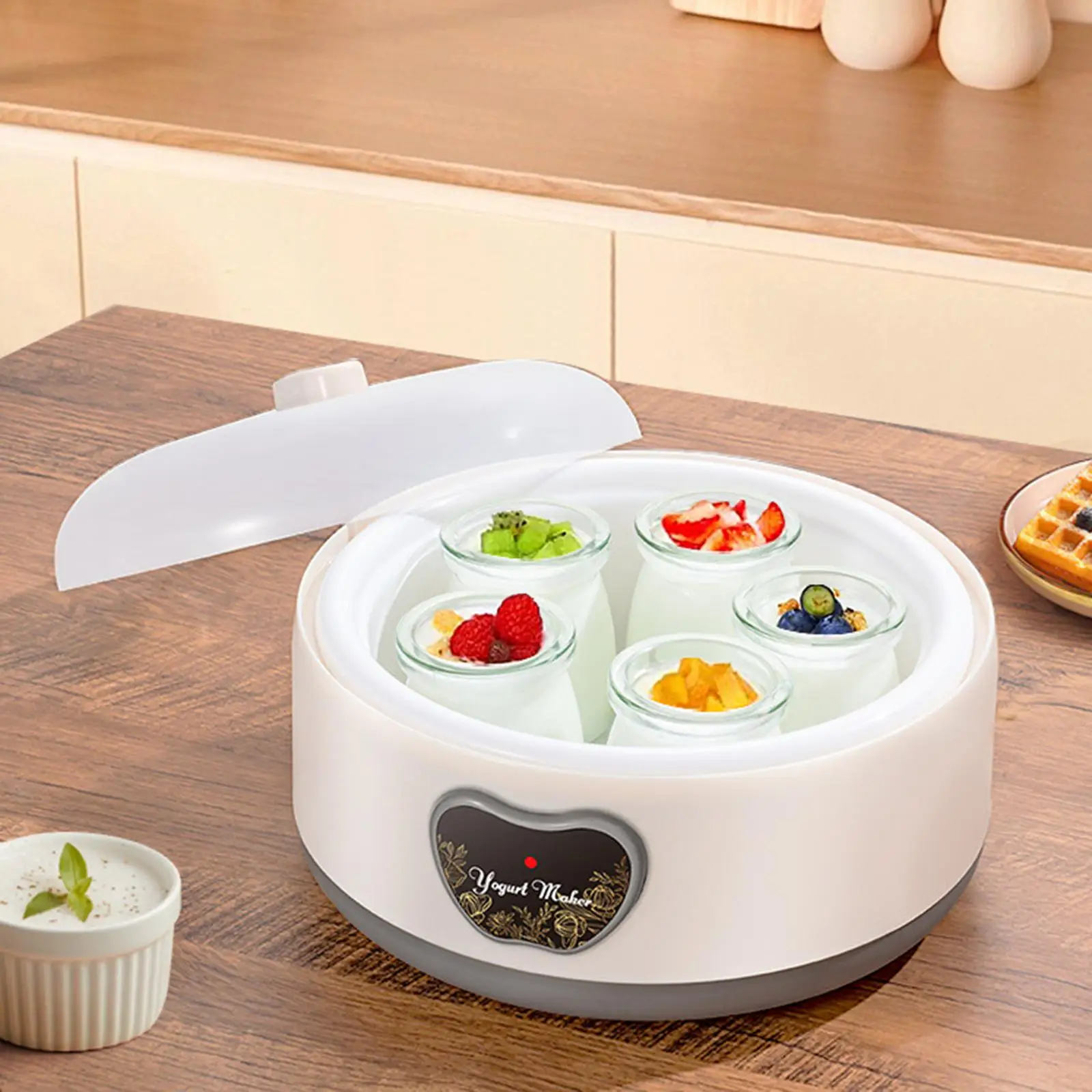 Home Yogurt Maker with Constant Temp and Timer Small Electrical Device for Greek Yogurt Natto Fermentation and Yogurt Mixing