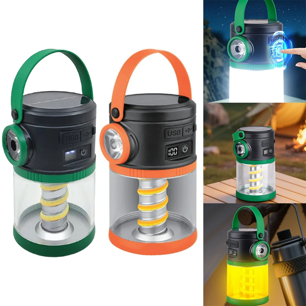 

Intelligent LCD Digital Display Solar Tent Lanterns Camping Atmosphere Lamp Waterproof Outdoor Tools