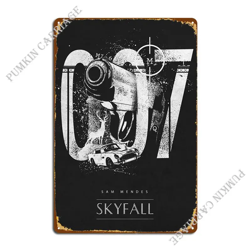 Skyfall Metal Sign Mural Printed Home Bar Living Room Tin Sign Poster