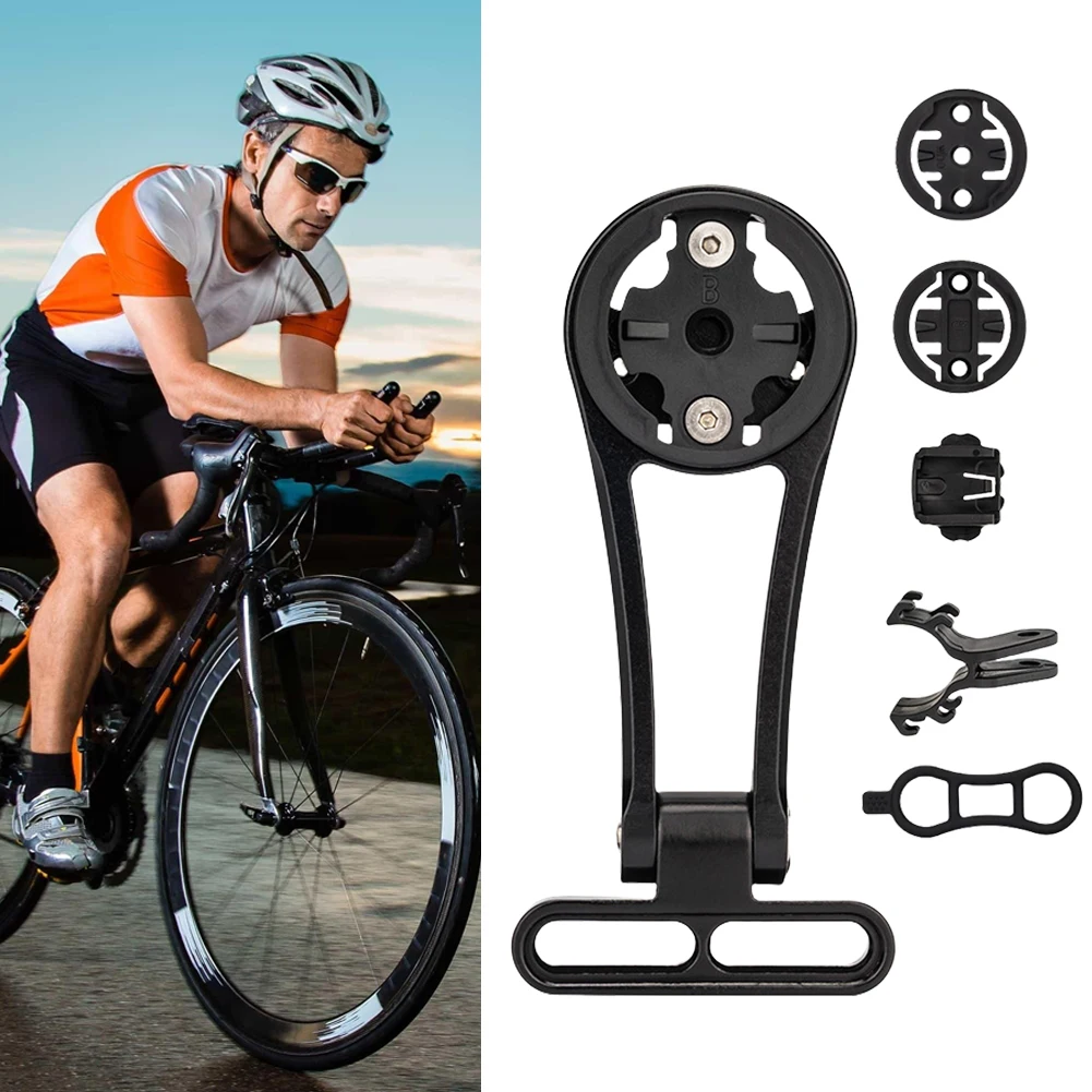 Adjustable Bicycle Computer Holder Bike Handlebar Speedometer Mount Cycling Computer Extension Support for /Wahoo/Bryton view 4