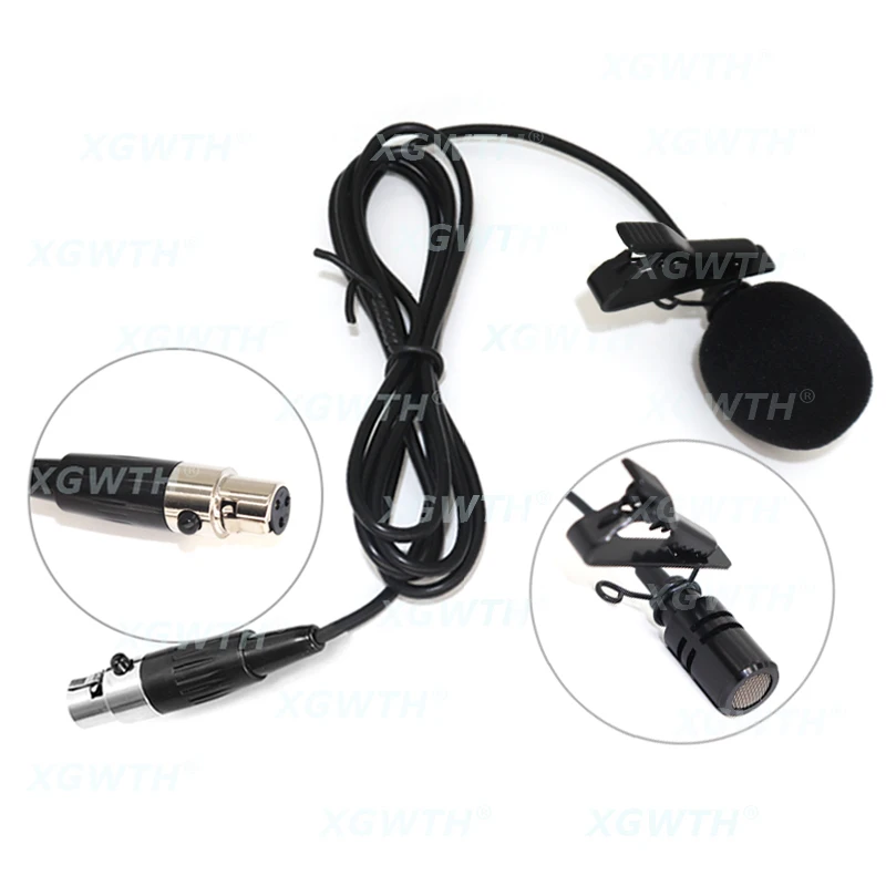 ميكروفون Lavalier متعدد الاتجاهات بمكثف إلكتريت لطية صدر السترة لجهاز إرسال AKG Samson اللاسلكي على الجسم 3 Pin XLR TA3F