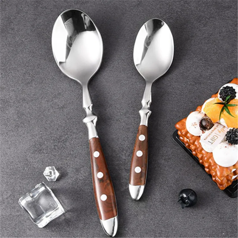 430 Stainless Steel Brown Cutlery Sets Full Dinner Tableware Fork Spoon Knife Hotel Table Decorations Fashion kitchen Utensils