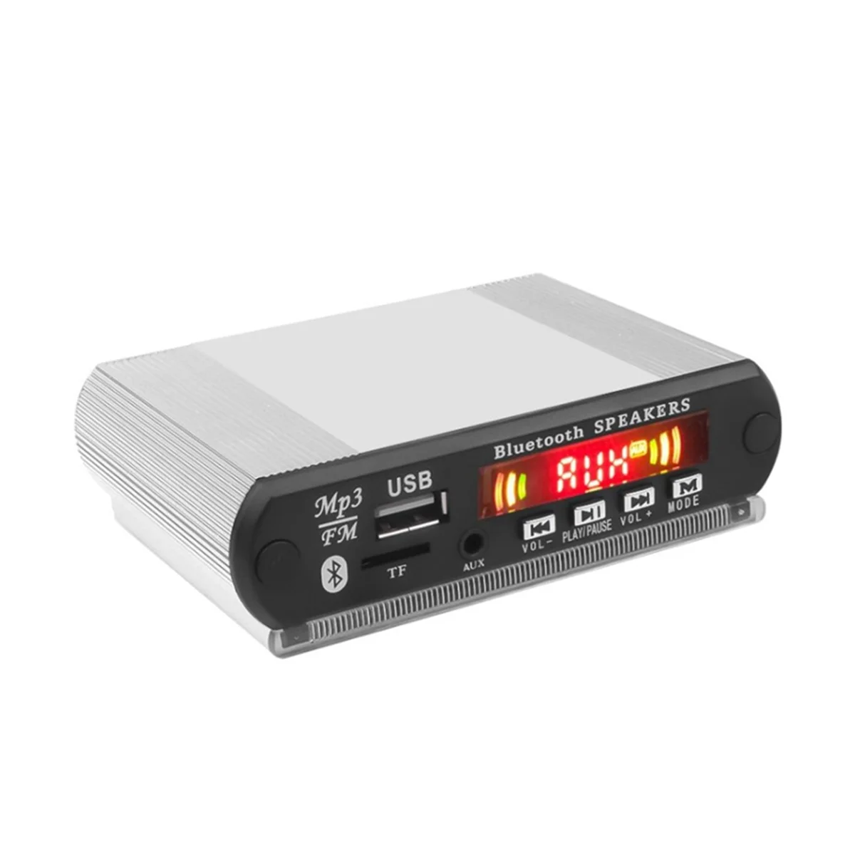 A60P Bluetooth MP3 Player Decoder Board FM Radio, USB, TF, Wireless Audio & Hands-Free Call, Remote Control Silver