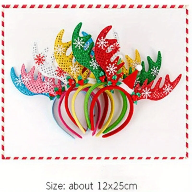 عصابات رأس عيد الميلاد وأغطية الرأس التنكرية، وإكسسوارات عيد الميلاد سانتا وعيد الميلاد وديكورات الحفلات للنساء
