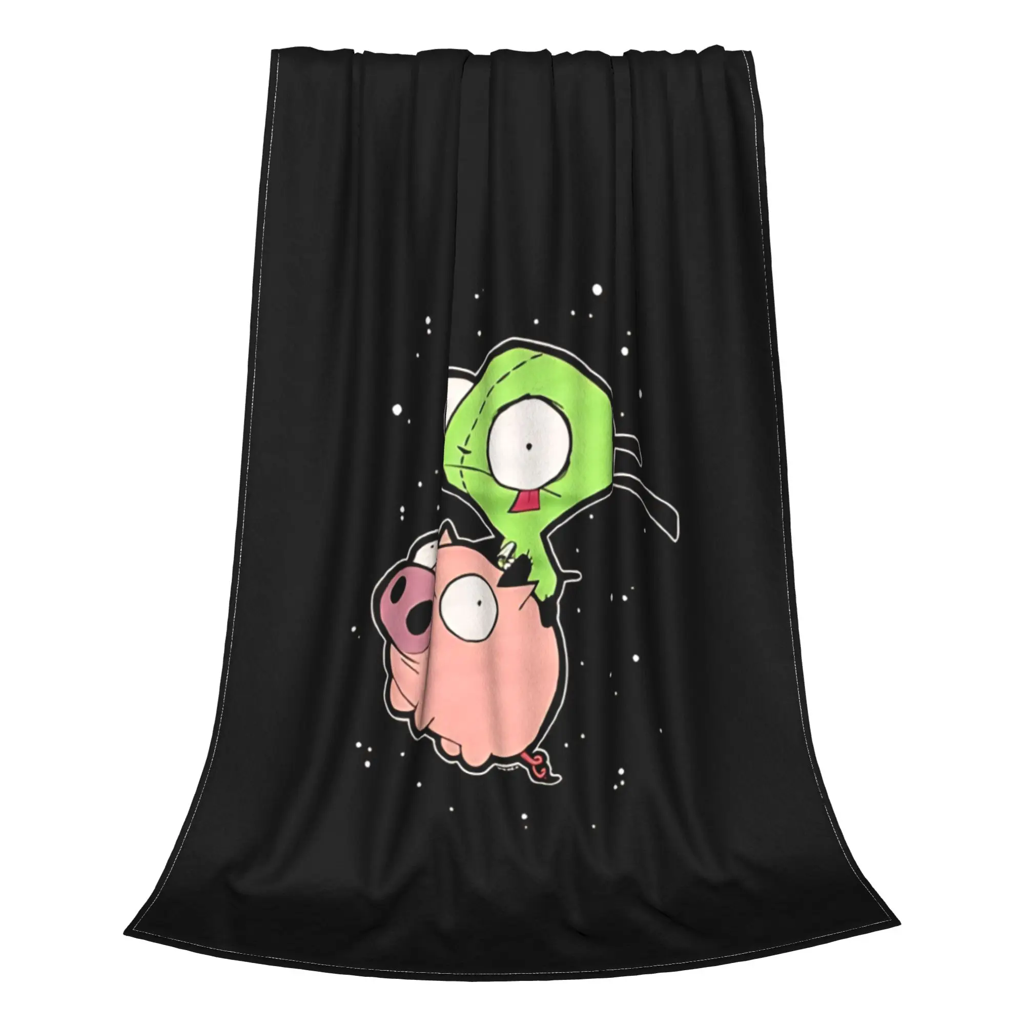 1PC dark humor  Invader Zim Home Room Decorations Winter Blankets For Adults Bedding Home Interior Sofa Knee