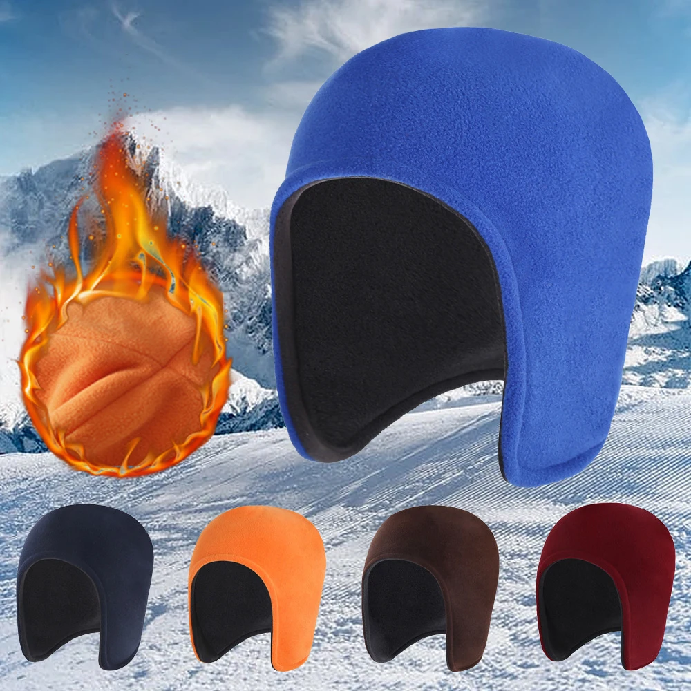 Hot Sale!Winter Outdoor Cycling Hat Polar Fleece Windproof Ear Protection Earmuffs Sports Headgear Warm Caps Hiking Riding Caps