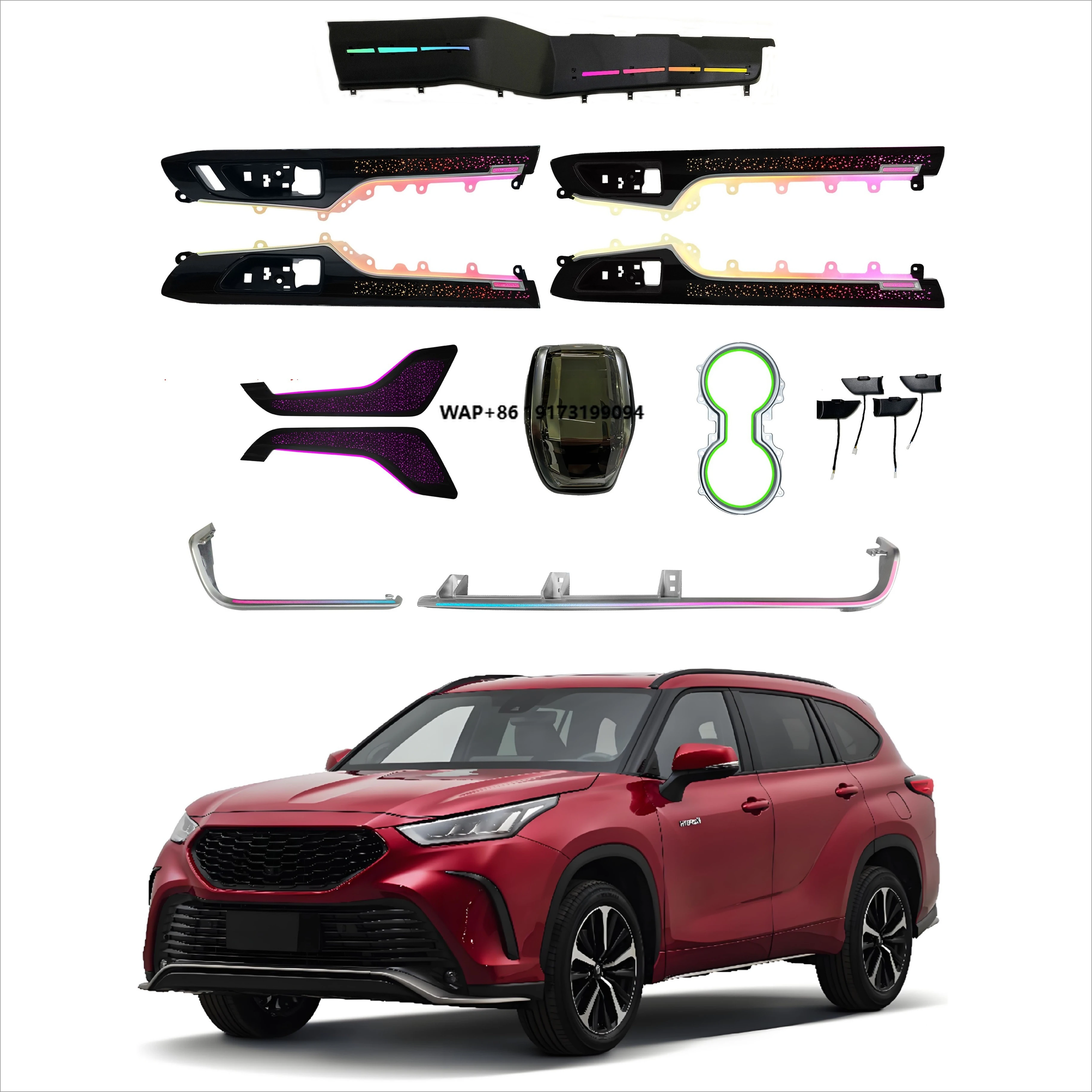 

Wholesales Upgrade Symphony Led Car Interior Ambient Light Decoration Accessories for Highlander Kluger 2022-2023