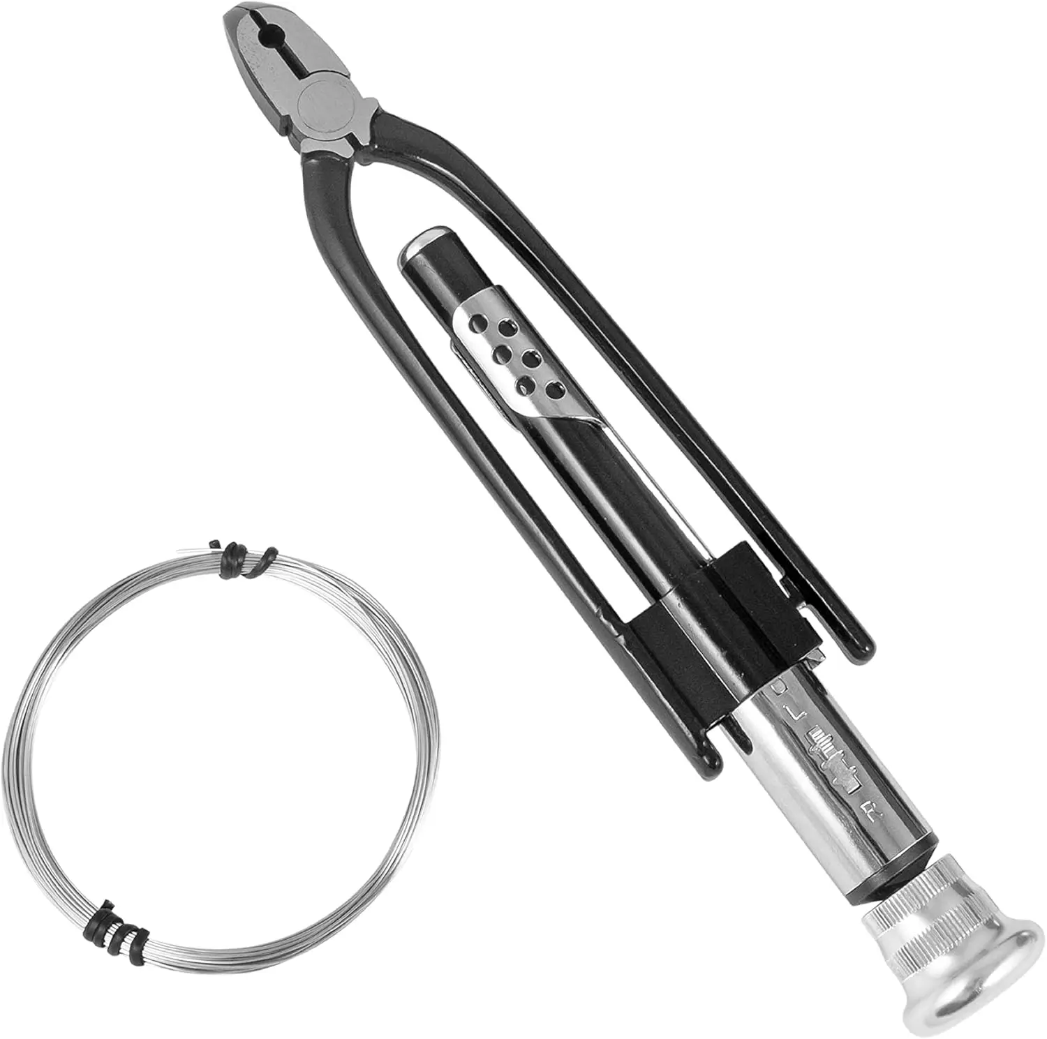 

6-Inch Safety Wire Pliers with Reversible Action, Includes 10-Meter Zinc Plated Steel Wire for Vehicles and Machinery