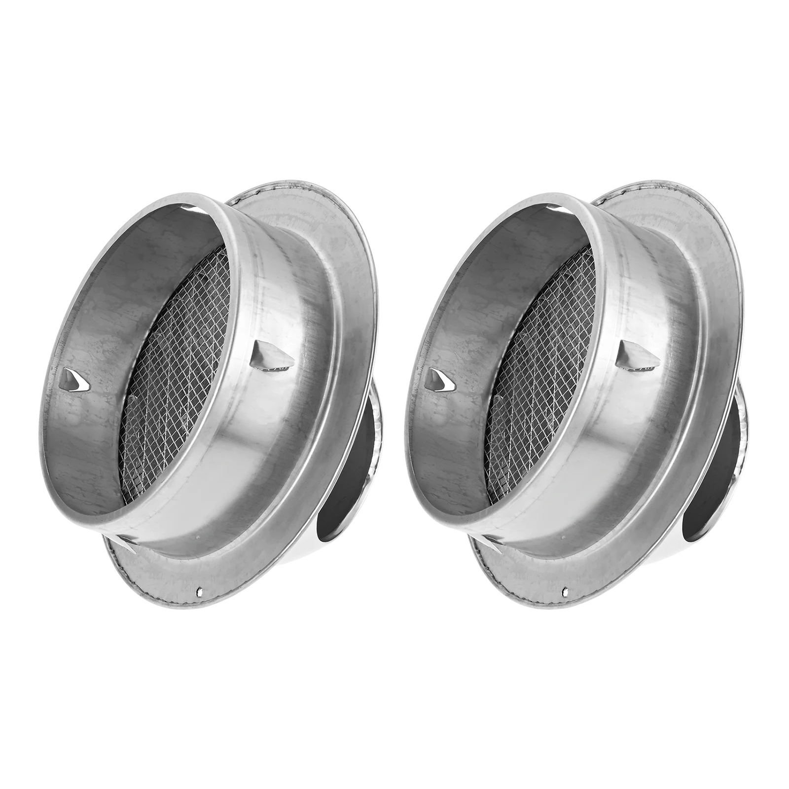 2Pcs Silver 100/150mm Duct Vent For 4/6 Inch Dryer Vent Hose/Stove Pipe Bathroom Extractors Air Conditioning Units Kitchen Fans