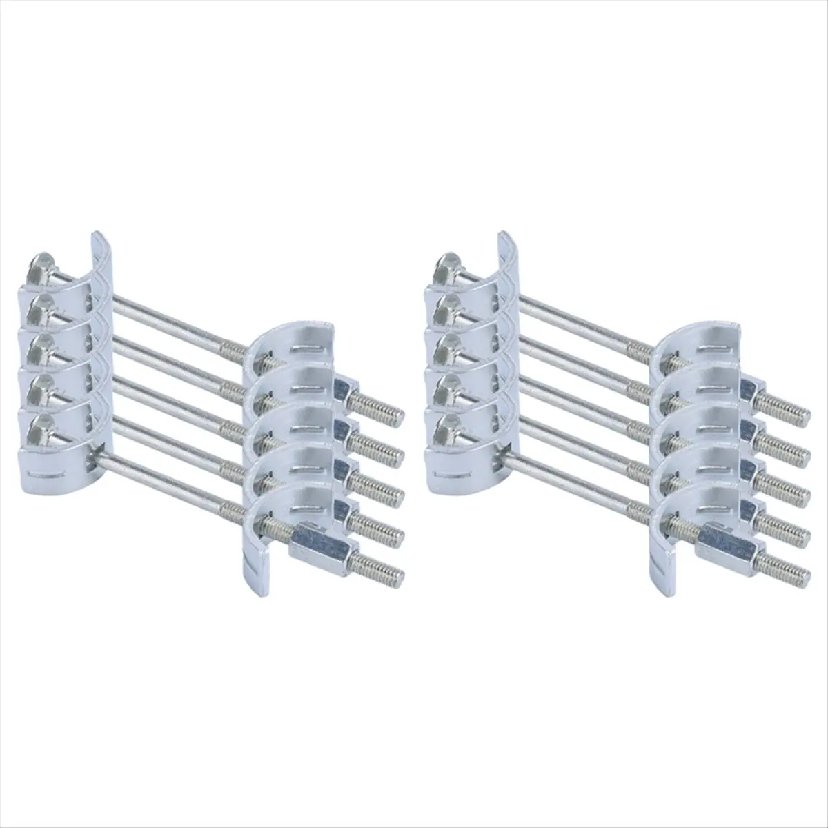 Y1031A J~10Pcs Countertop Benchtop Joiner Joint Connector M6 Thread Bolt Half Moon Shaped Bracket Dog Bone Fastener