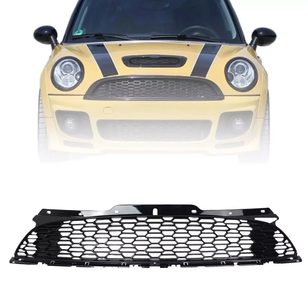 Front Bumper Grill Replacement For Mini R55-R59 2007-2015 Front Bumper Hood Grille Upper Center Grilles 51117255125 7255125