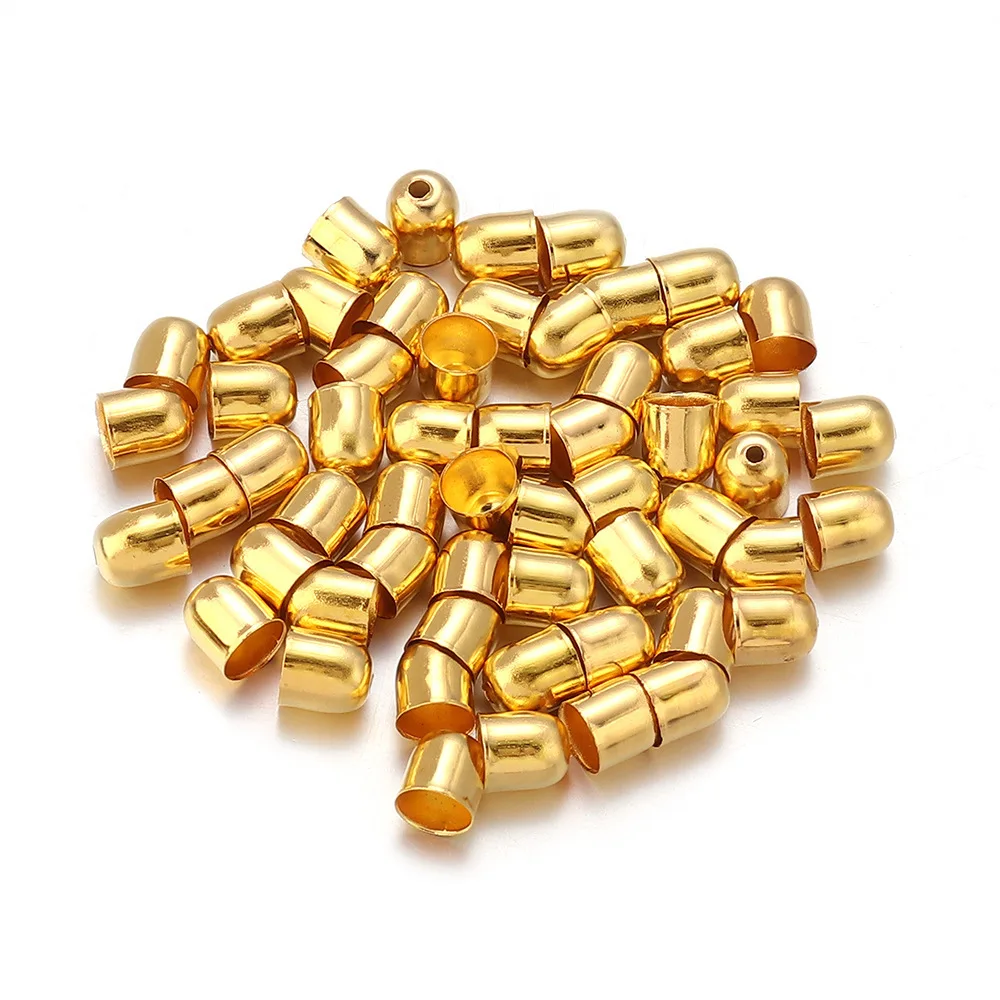 50-200 Stück Perlenkappen, Endkappen, Quastenkappen, Lederschnurverschlüsse für die Herstellung von Modeschmuck, DIY handgemachter Schmuck. – Detail 6