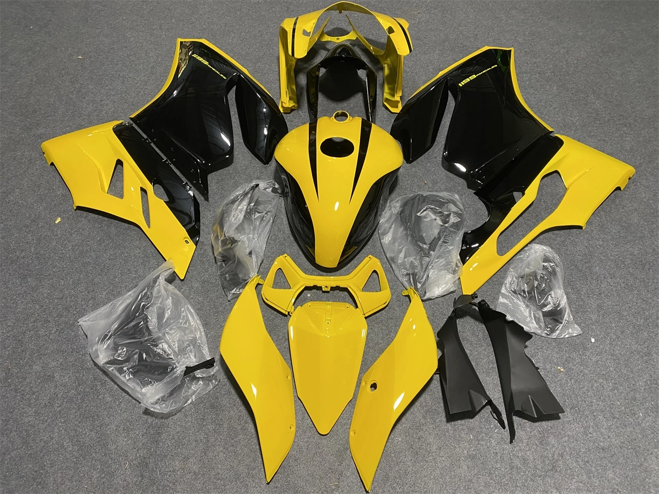 Motorcycle Fairing Kit fits Ducati 899 12 13 14 15 year 1199 2012 2013 2014 2015 Fairing Yellow Black motorcycle housing