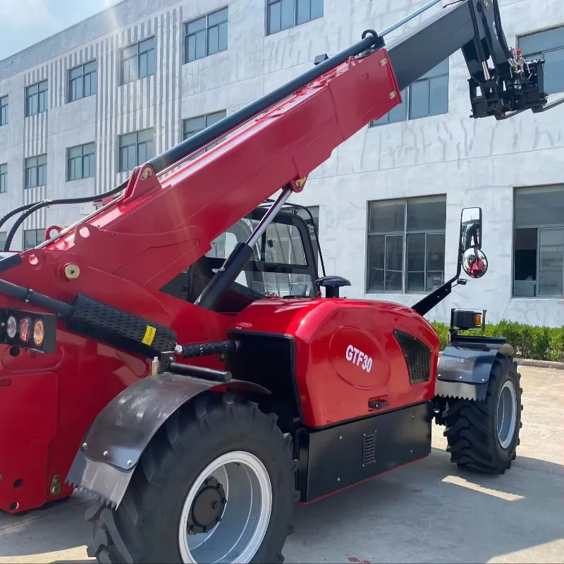 Customized 3Ton GTF30 Versatile Telescopic Handler Diesel Forklift Three Stage Mast AWD Solid Tire EPA Side-shifter Construction