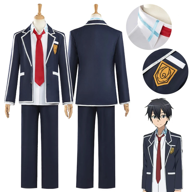 

Kirigaya Kazuto Cosplay Costumes School Uniform Anime Sword Art Online Role Play Halloween Carnival Party Outfit For Men