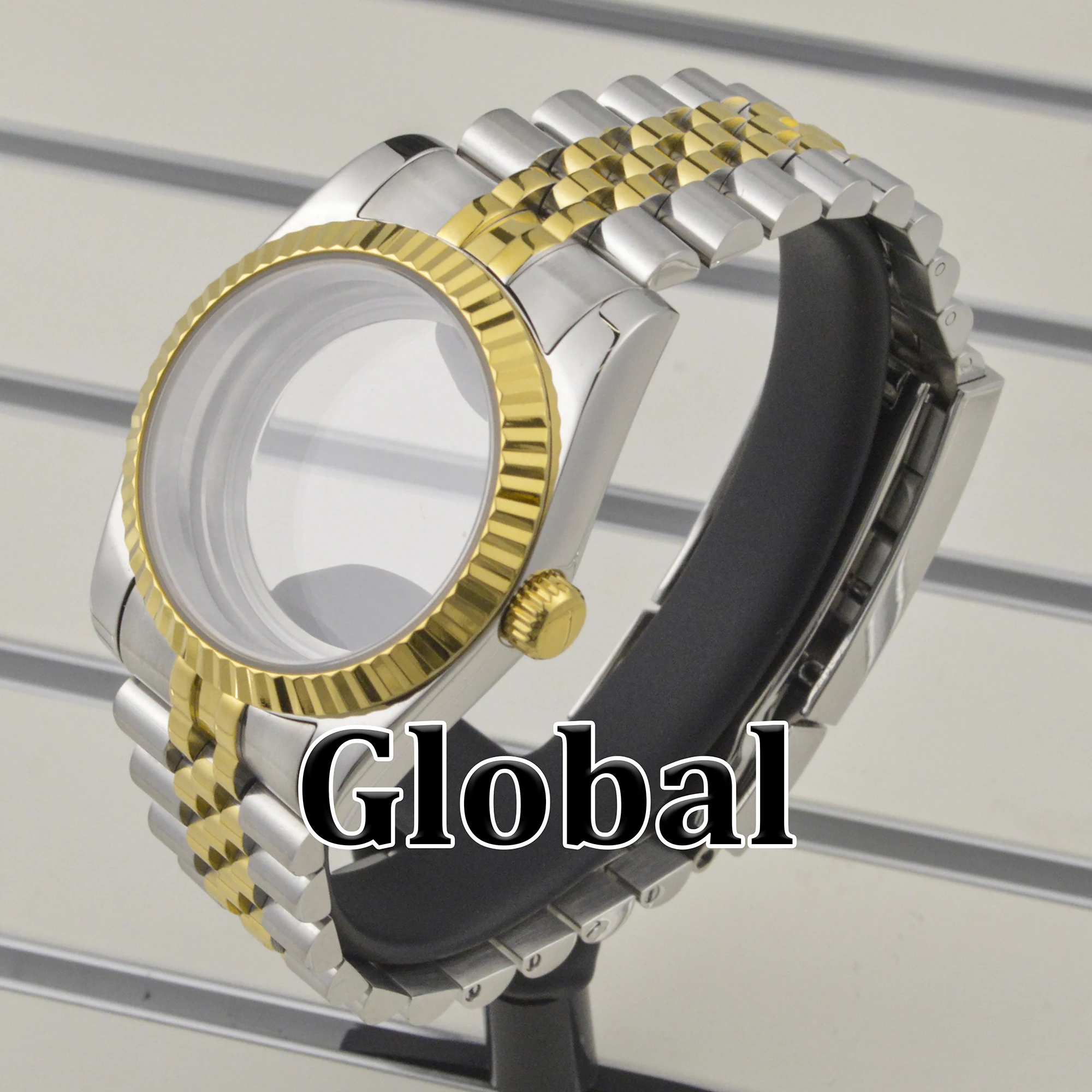 for Datejust 36/39mm Silver/Rose gold/Black Watch Case Stainless Steel Jubilee Bracelet Sapphire Glass Fit NH35 NH36 Movement