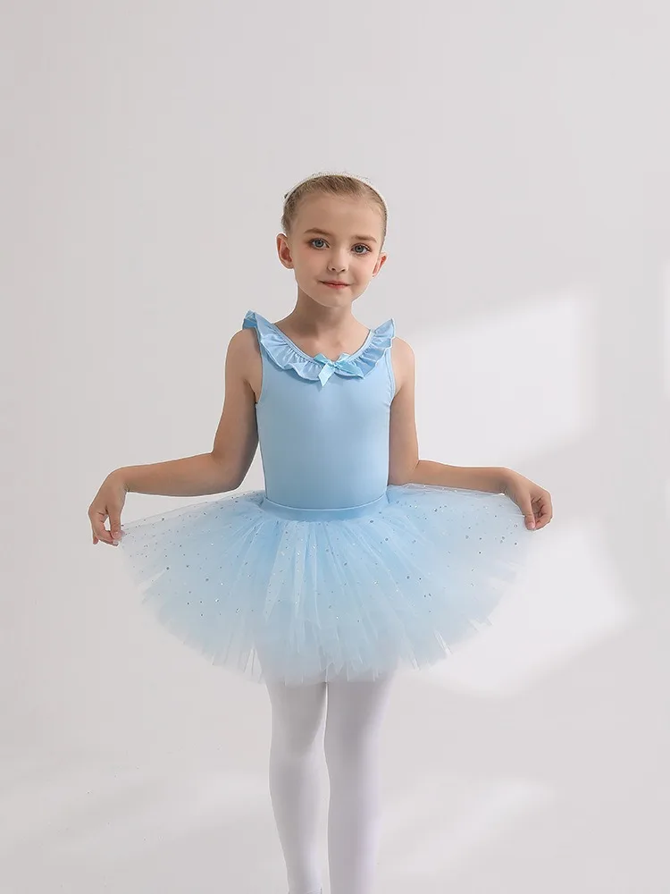 Girl Ballet Leotards with Skirt Toddler Detachable Tutu Dance Costume Ballerina Outfit Korea Princess Little Swan Artistic Skate