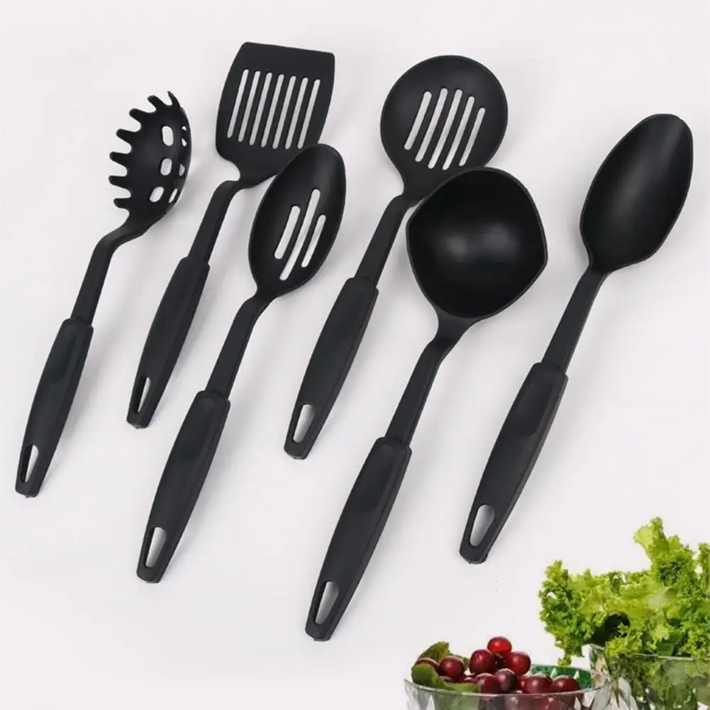 6Pcs/Set Cooking Utensils BPA Free Heat-Resistant Non-stick Spatula Strainer Spoon Slotted Scoop Kit Kitchen Gadgets