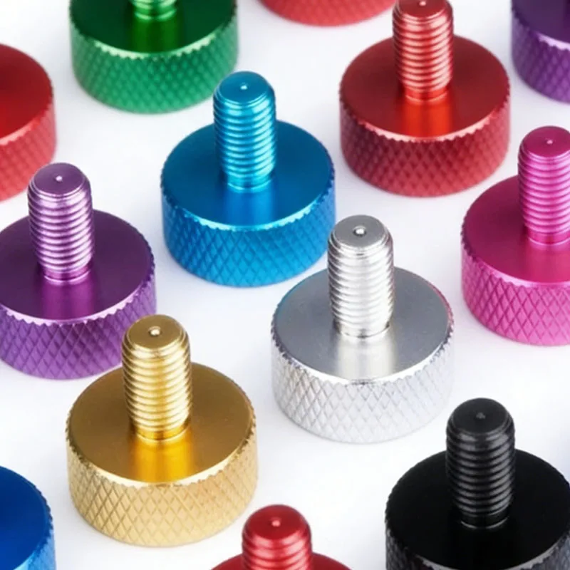 5Pcs Knurled Thumb Screws M3 M4 M5 M6 Aluminum Alloy Colorful DIY Hand-Tighten Grip Knob Bolts For Computer Cabinet Adjustment - view 5