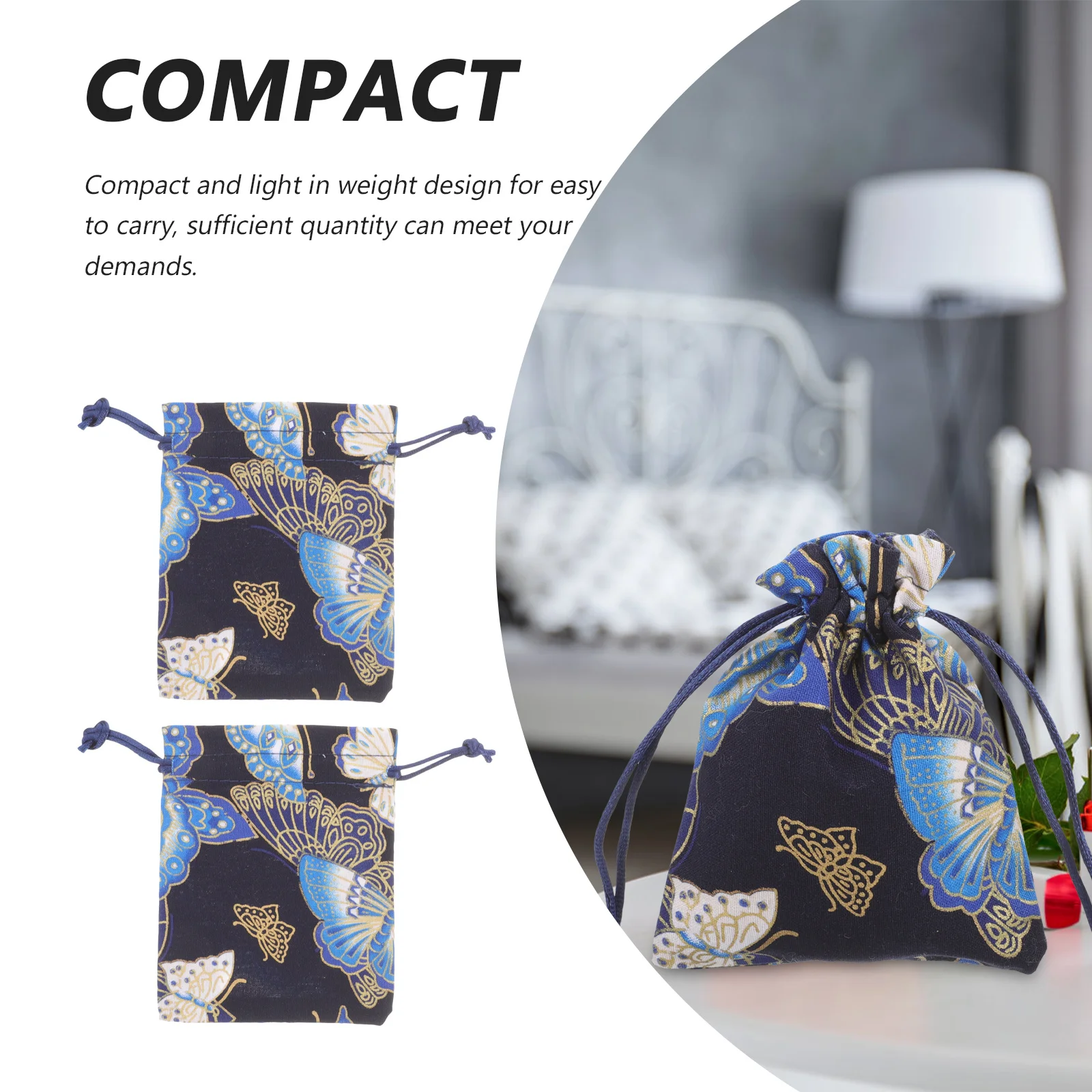 

5Pcs Drawstring Gift Bags for Jewelry Makeup Brushes Small Pouches Candy Wedding Party Favors Storage Gift Bags