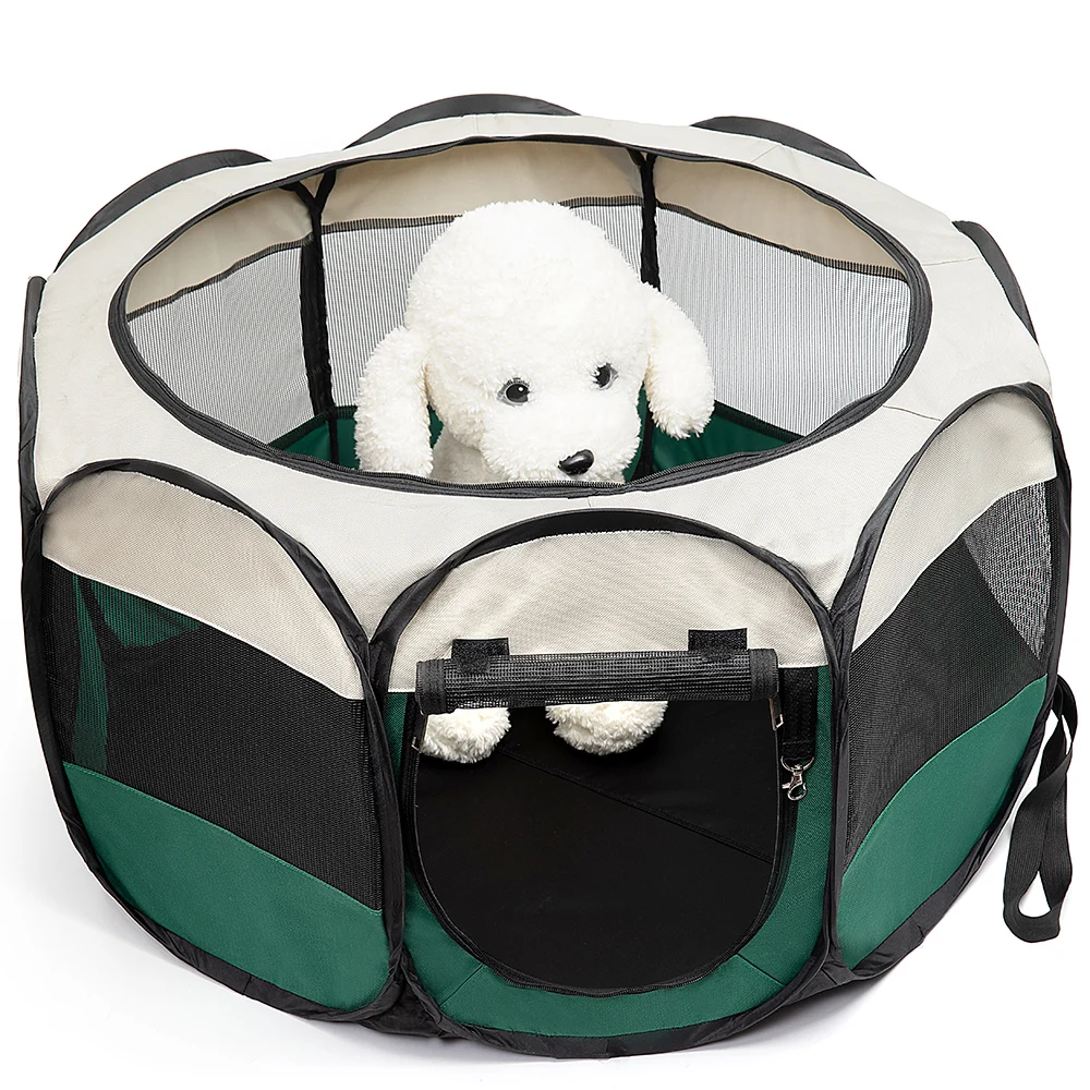 hot saltHigh  Quality Pet Cat Birthing Room Pet Octagon  Collapsible Pet Cage Large Space Dog Cat  Fence