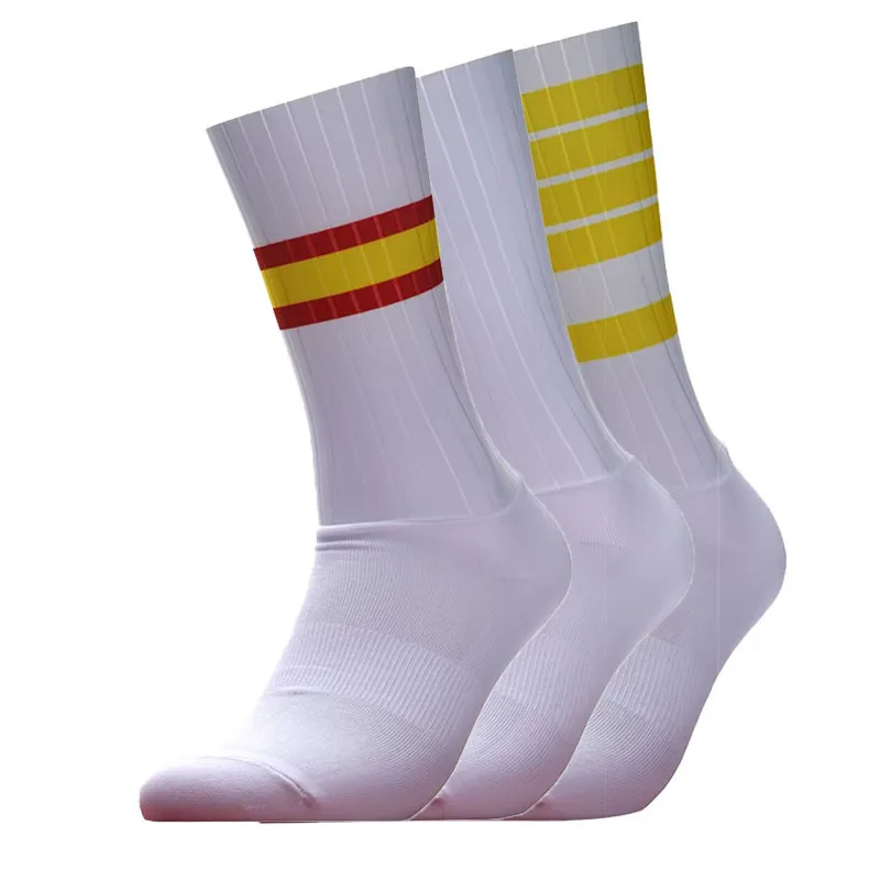 

Team Pro Aero полосатые велосипедные носки Нескользящие бесшовные силиконовые спортивные носки для бега и шоссейного велосипеда