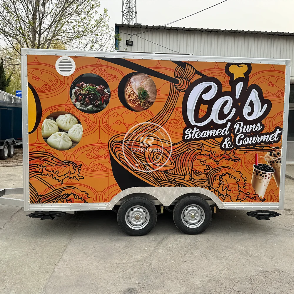 

Mobile Restaurant Outdoor Mobile Kitchen Vending Food Trailer Food Truck Fully Equipped For Sale