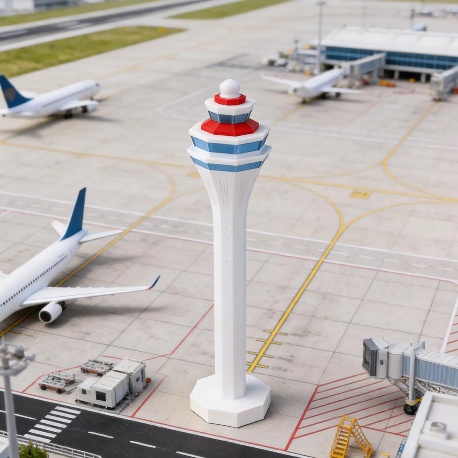 1:400 Airport Control Tower Model,Realistic 1 400 Scale Airport Building Model Diorama Accessories Prop for DIY Project Office