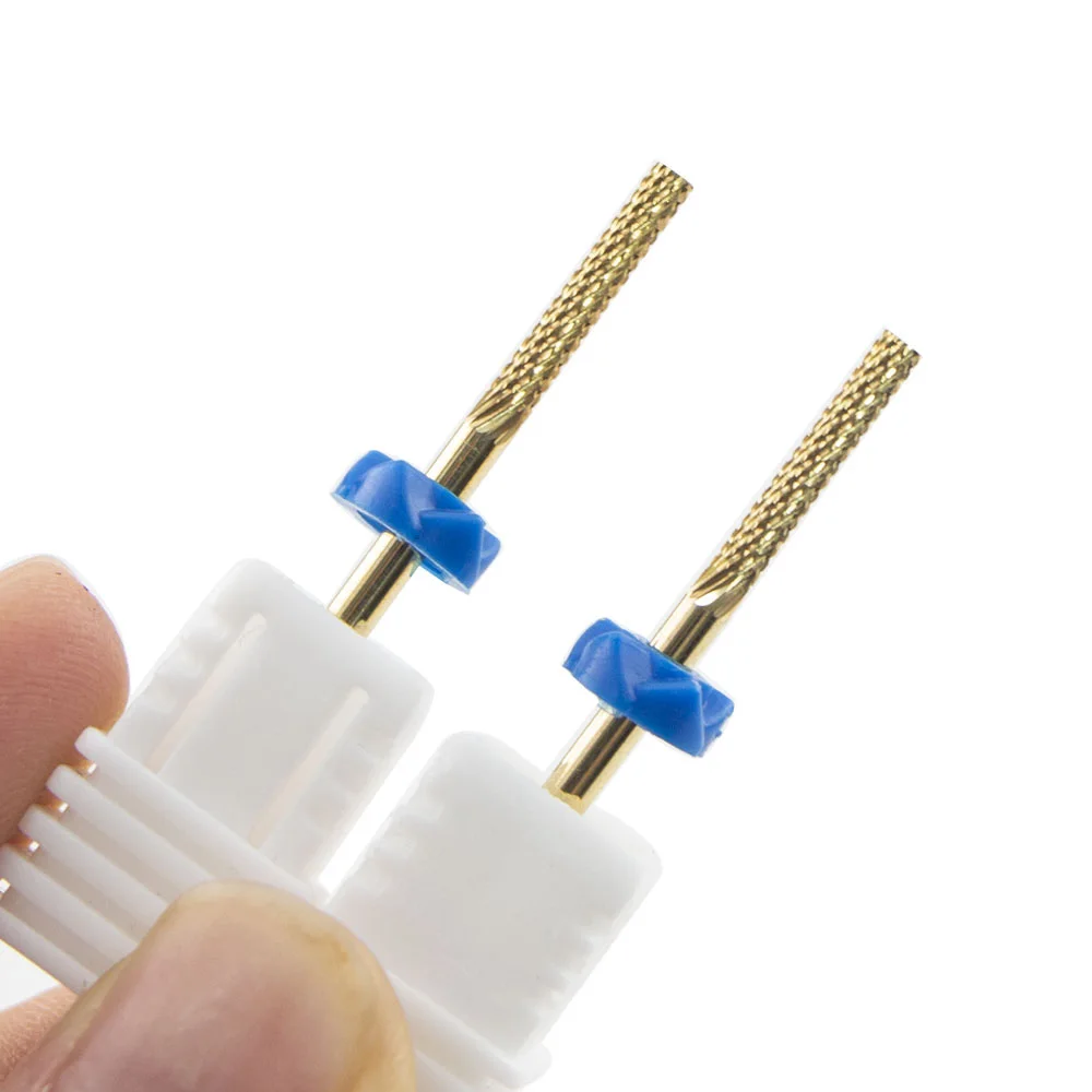 Punta da trapano per unghie professionale 3/32 in carburo di tungsteno per manicure cuticola rimuovi strumenti per fresa per punte da trapano per manicure elettriche