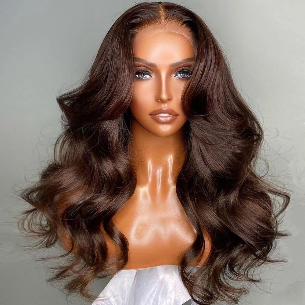 

Chocolate Brown Body Wave Wigs Human Hair 13x4 13x6 HD Lace Frontal Human Hair Wigs For Women 4X4 Lace Closure Wig Big Sale