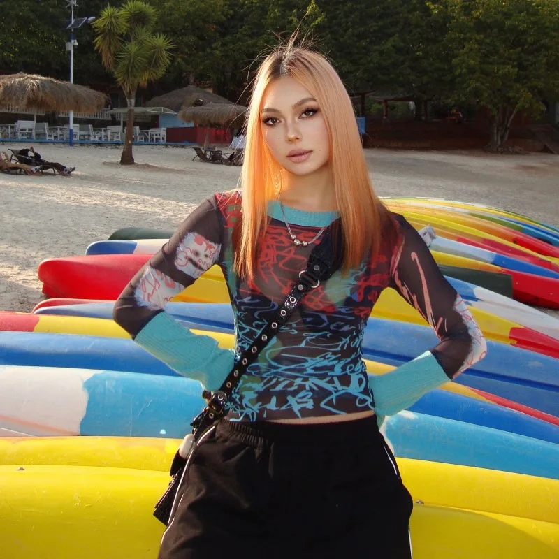 

Casual Long Sve round Ne Me Printed T-irt Women's High Waist Seven Nine Pants Cotton Hanmala Fabric Summer 2024