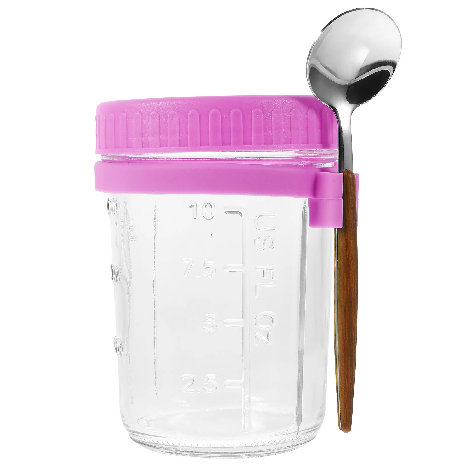 

Oatmeal Container Cups for Overnight Oats Purple Containers Breakfast Jars with Lids