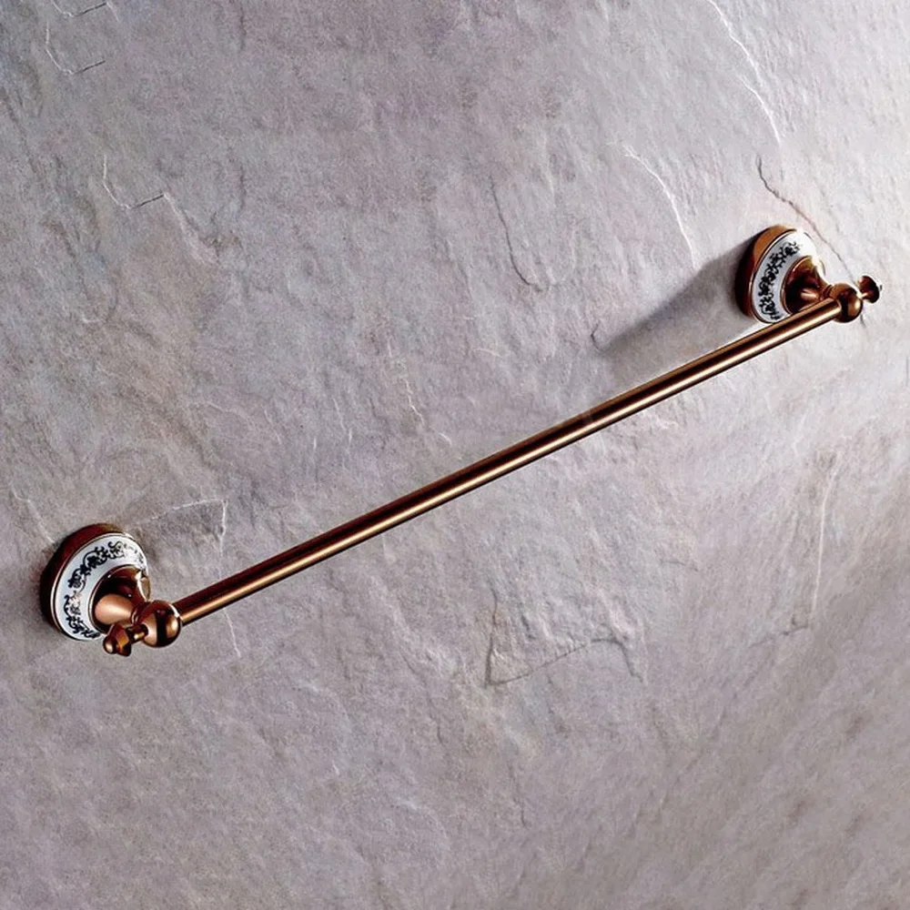 Rose Gold Brass Bathroom Towel Holder Single Towel Bar Towel Rack Towel Rail Bathroom Accessories Lba381