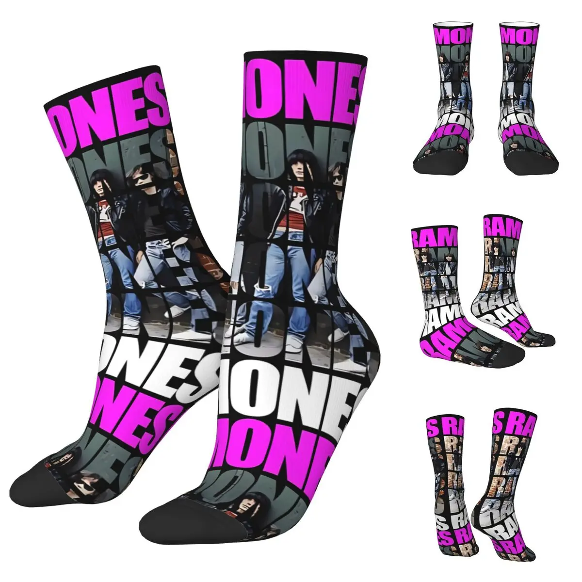 R-Ramones Men and Women printing Socks,Motion Applicable throughout the year Dressing Gift