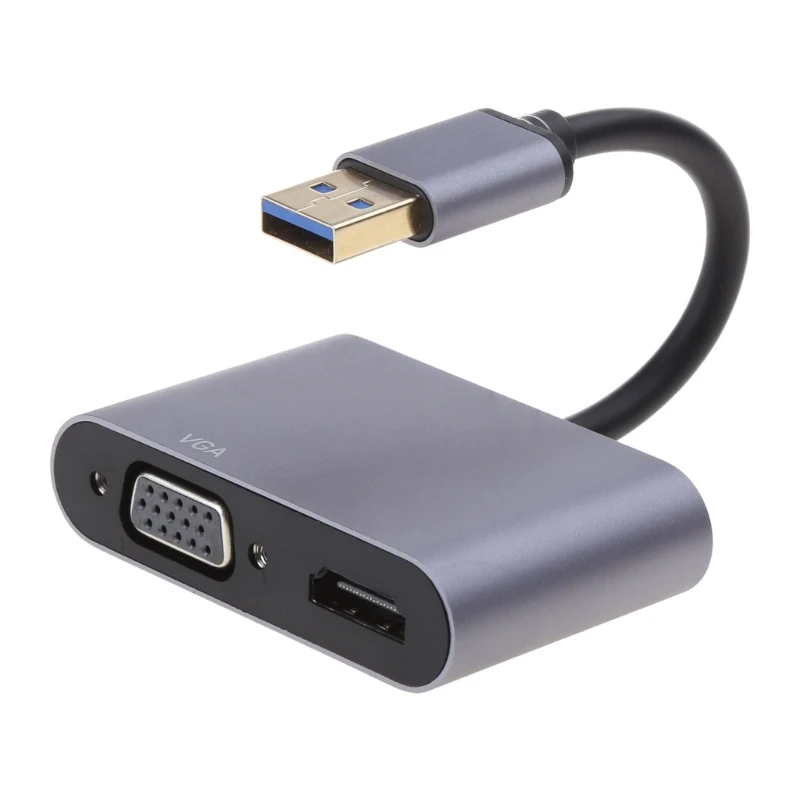 

Переходник с USB на VGA 1080P видео Графический кабель Прямая поставка