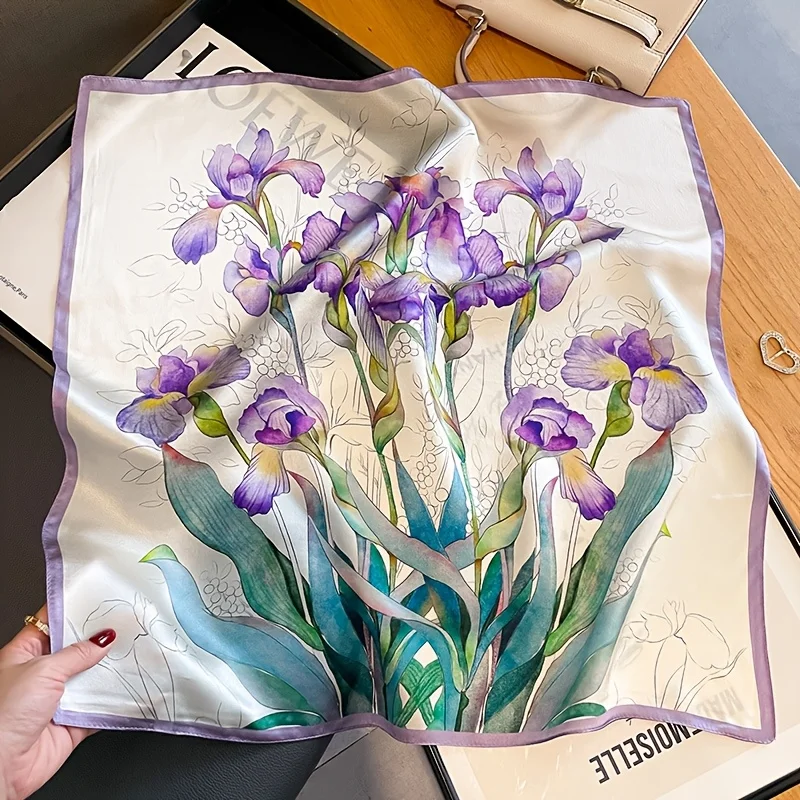 

Женский шарф, изысканный квадратный платок, для повседневной носки и торжеств, элегантный женский аксессуар для декора шеи, плеч и сумок.