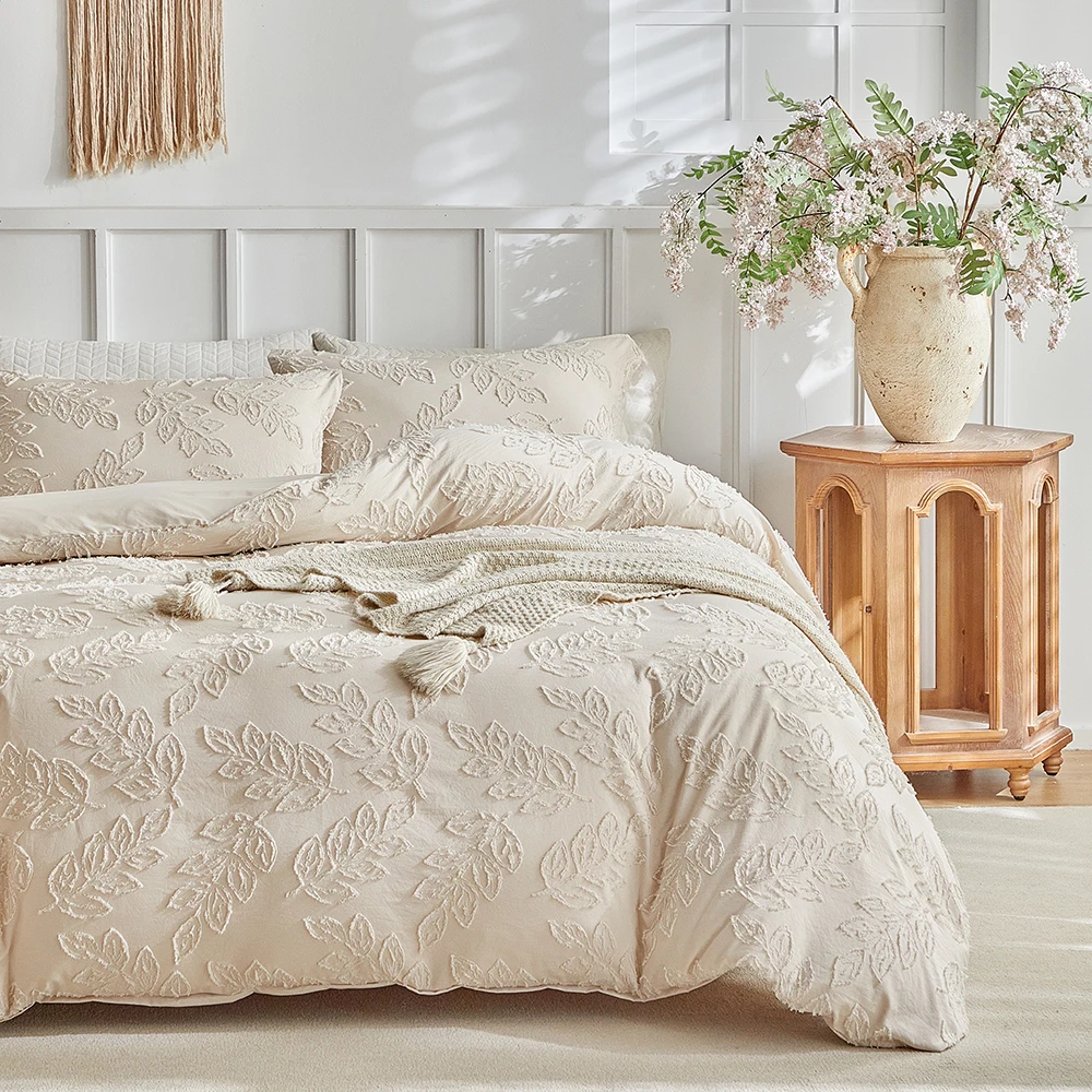 Duvet Cover Bedding Set Twin Full Queen King Size 135x200 Nordic Quilt Cover 240x220 Double Single Leaf Bow Bed Linen 200x200