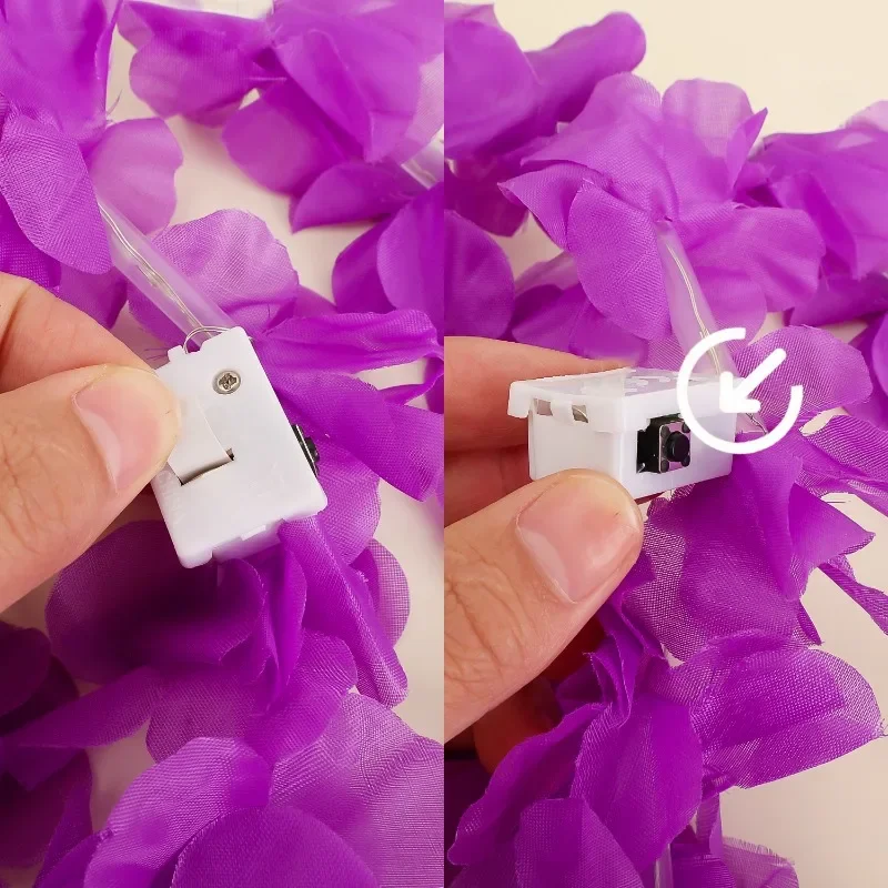 تضيء هاواي ليس مصباح ليد حتى زهرة ليس قلادة Leis للشاطئ الاستوائية الطرف الديكور أكاليل لوازم هدية الزفاف