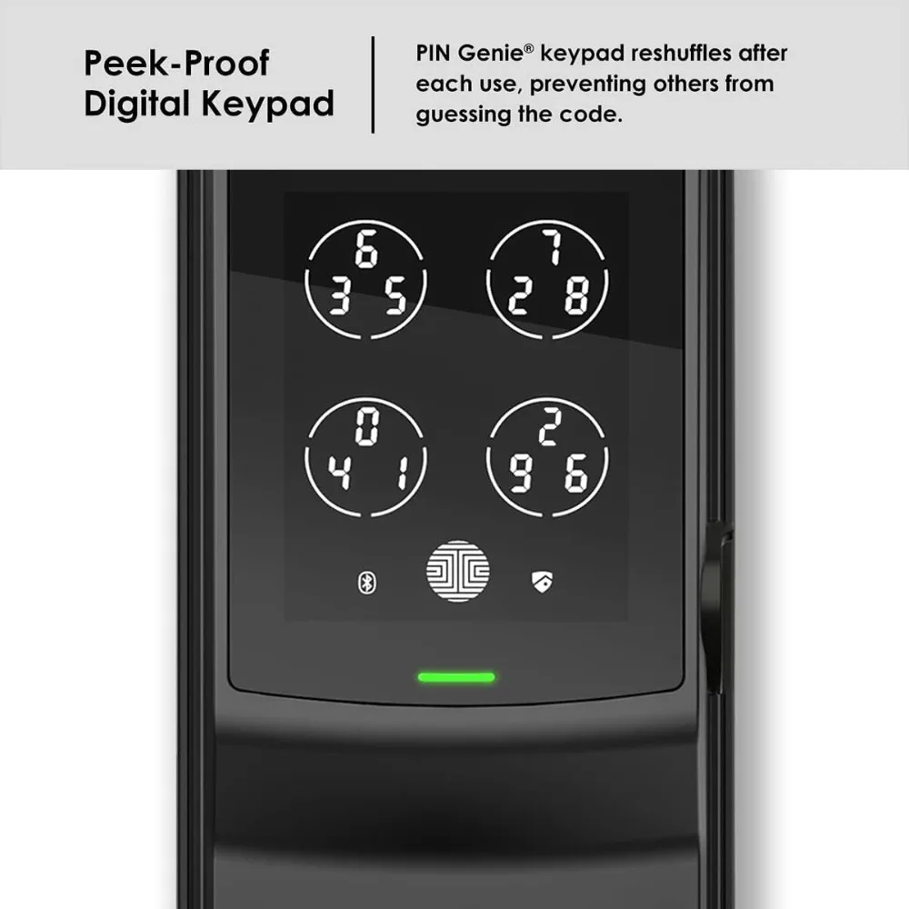 Умный дверной замок Secure Pro Wi-Fi, вход без ключа с PIN Genie ®   Цифровая клавиатура, 3D биометрический датчик отпечатков пальцев, замок для передней двери