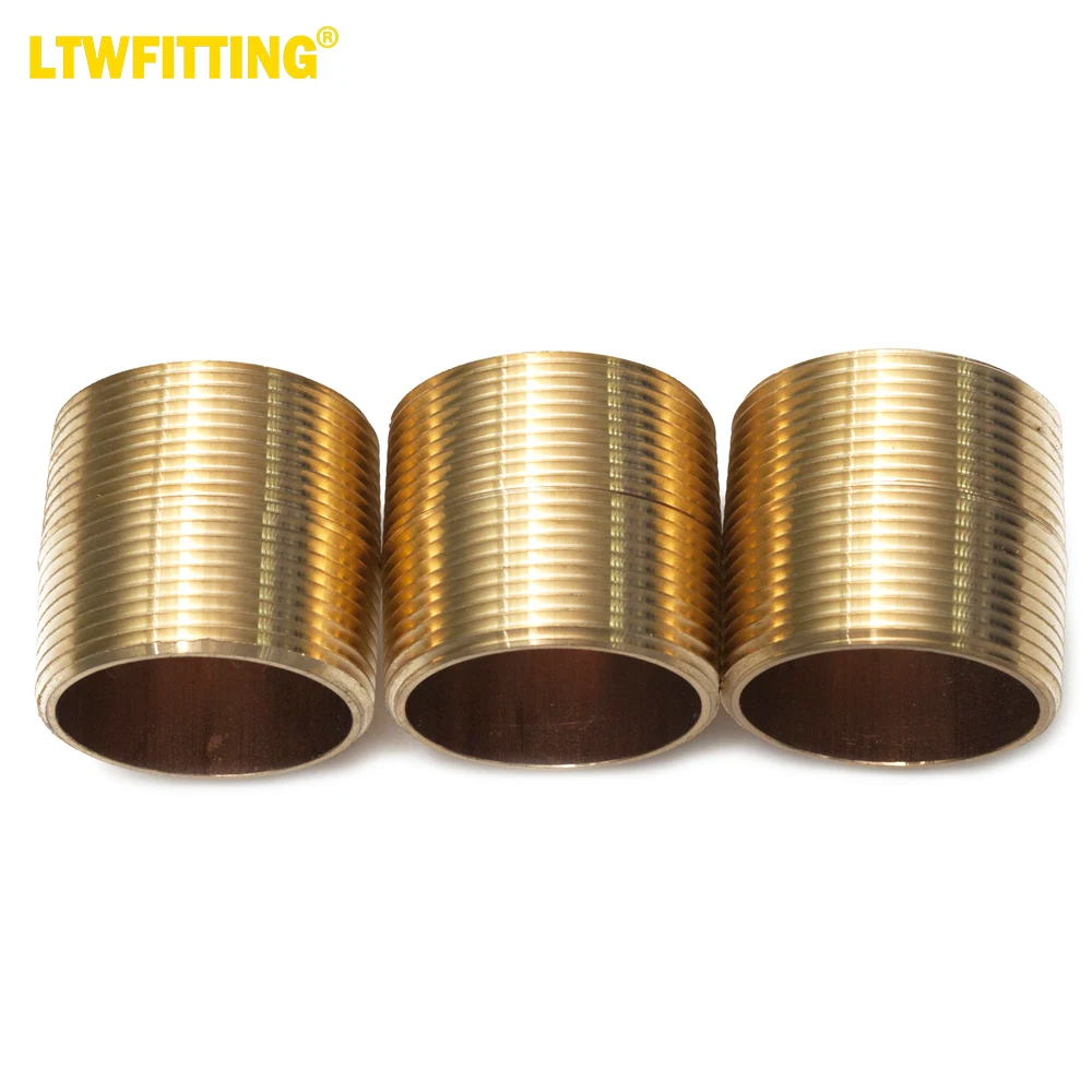 LTWFITTING Brass Pipe Close Nipples Fitting 1-1/2