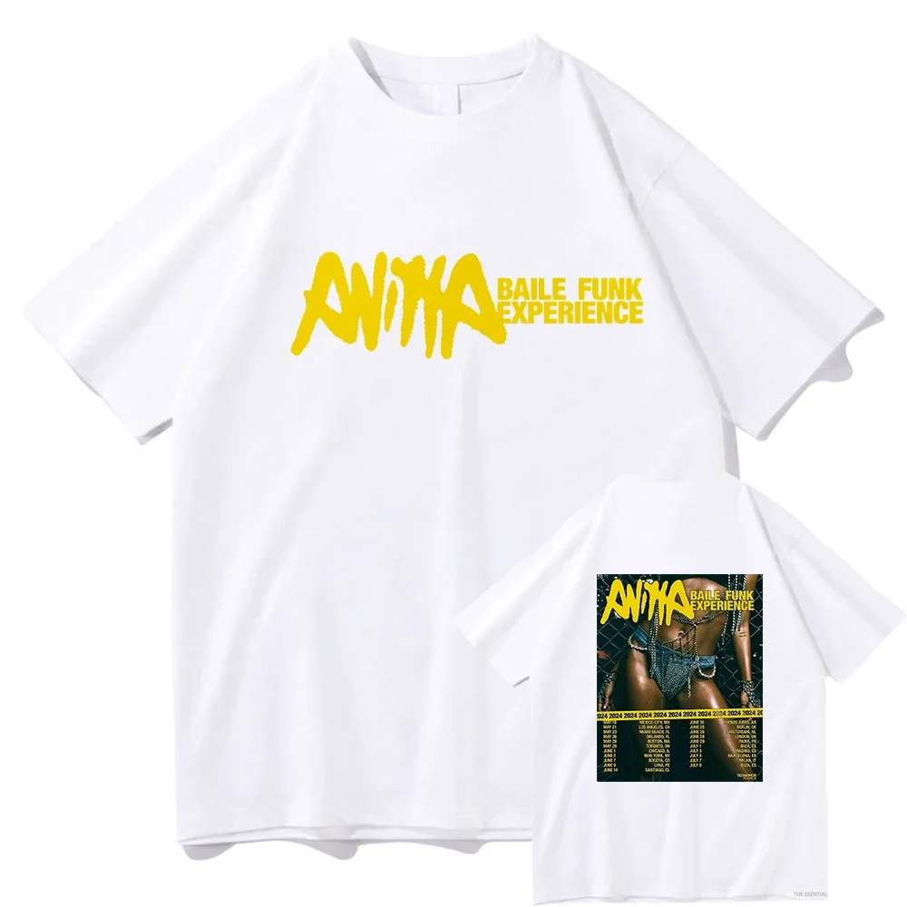 Anitta Baile Funk Experience Tour T Shirt Fashion Men/women Clothing Harajuku Vintage Tops Unisex Cotton Graphic T Shirts