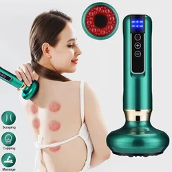 Electric Cupping Massager Vacuum Suction Cup GuaSha Anti Cellulite Beauty Health Scraping Infrared Heat Body Slimming Massage