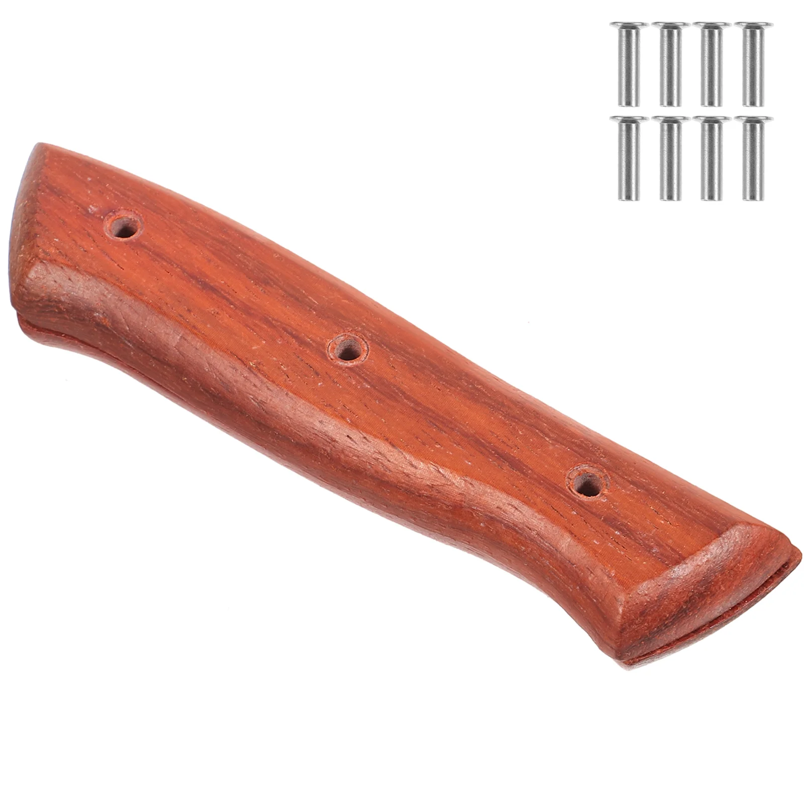 Kitchen Knife Handle Accessories (Type 1 Holed Red Pear Wood) Grip Non-skid