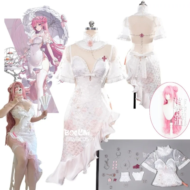 

New NIKKE：The Goddess of Victory Dorothy Cosplay Costume Halloween Gorgeous Doro Qipao Banquet Wig Accessories Prop Women Set