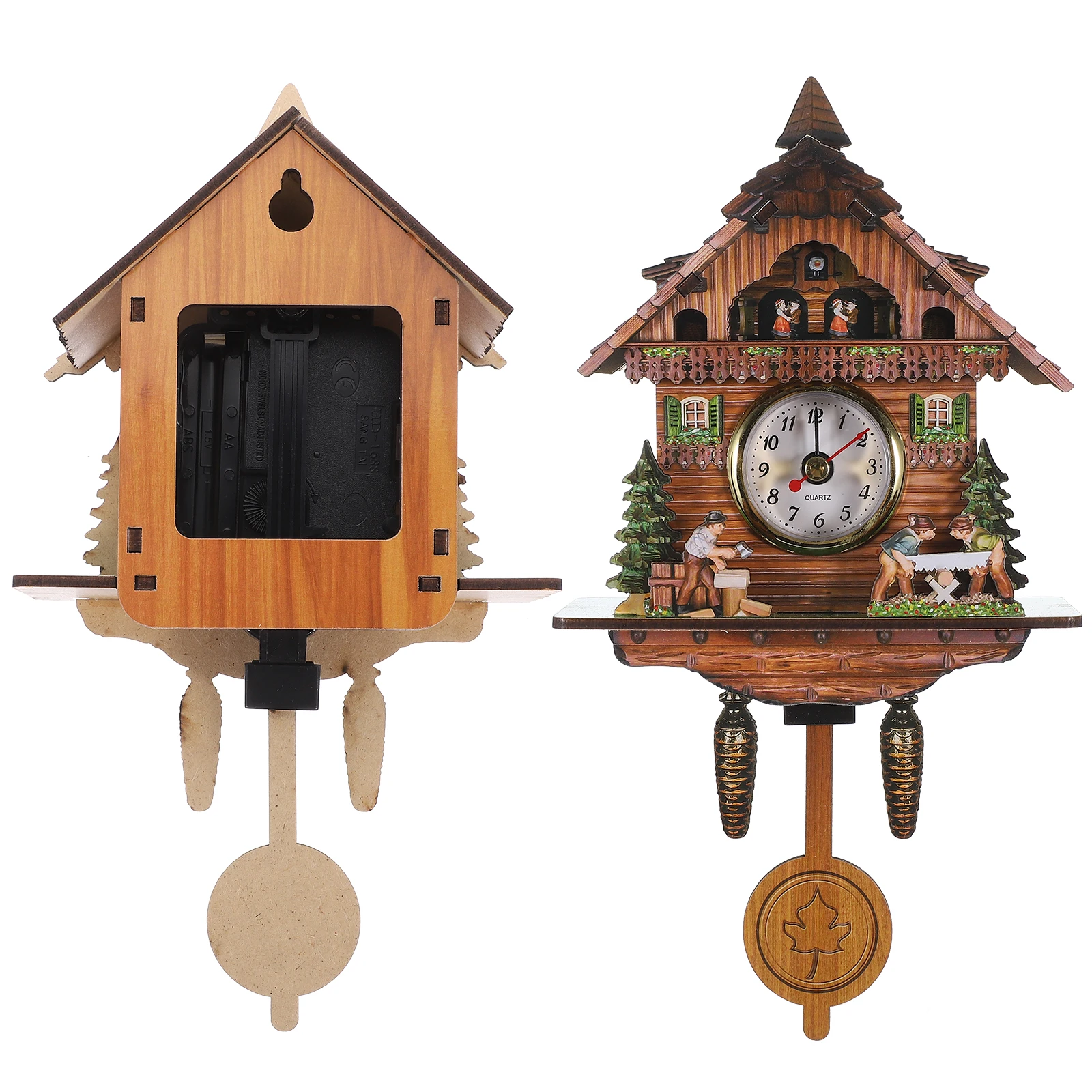 

Cute Vintage Style Wooden Pendulum Home Decor Living Room Bedroom Office Sturdy Hanging Decorative Indoor Wall