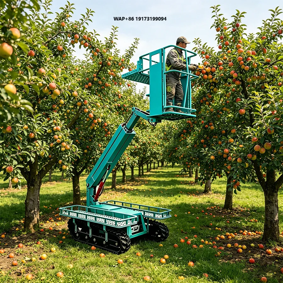 Multi Functional Mobile Wheel 100kg Capacity 2.5m Lifting Height Agricultural Harvesting Platform for Orange Harvesting