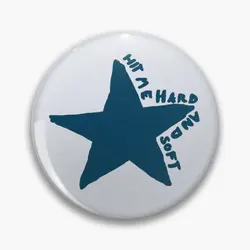 Hit Me Hard And Soft Star  Soft Button Pin Collar Women Fashion Lapel Pin Metal Cute Badge Clothes Funny Brooch Hat Creative